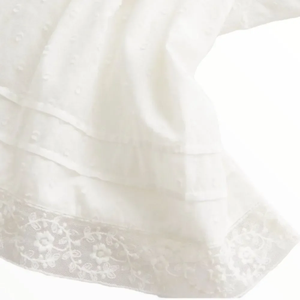 ZARA Baby Girl Cream Lace Blouse 6-9M NWT Ivory Boho Top